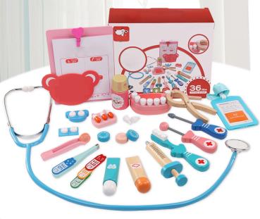 Großhandel B2B Kindersimulationsspielzeug Arzt Set Zahnarzt Spielzeug Holz